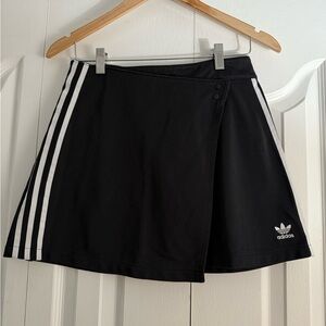 Adidas Women's Black Skort with White Stripes
